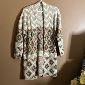 Acrylic blend cardigan Aztec